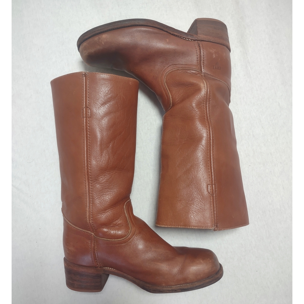 $498 Frye Campus 14L Boot, Handcrafted Knee-High Boot| Sz:10 EE Color: Saddle - Picture 5 of 9